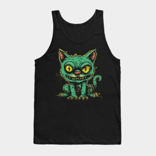 Creepy Cat Zombie Tank Top